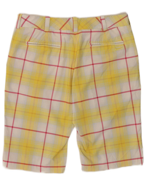Женские шорты чинос Nike Dri Fit Golf UK 12, средние W32, желтые в клетку