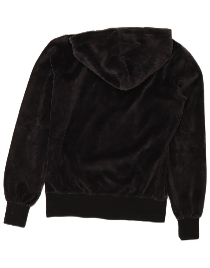 Женский велюровый свитер с капюшоном на молнии CHAMPION Heritage Fit UK 10, маленький черный цвет