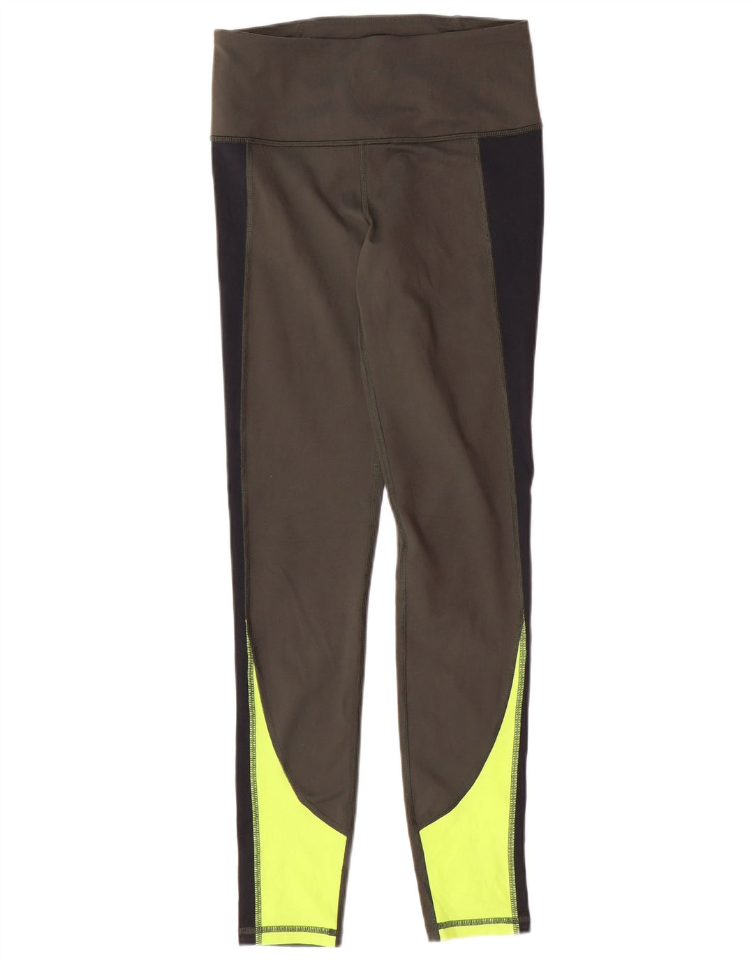 Женские леггинсы UNDER ARMOR UK 10, маленькие, цвета хаки, полиэстер с цветными блоками