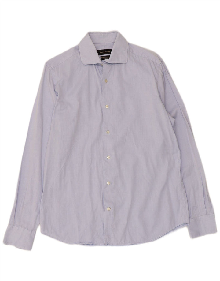 Мужская рубашка Massimo Dutti, размер 41, средний синий Argyle/Diamond