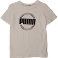 Футболка с рисунком PUMA для мальчиков, топ 9–10 лет, белый хлопок