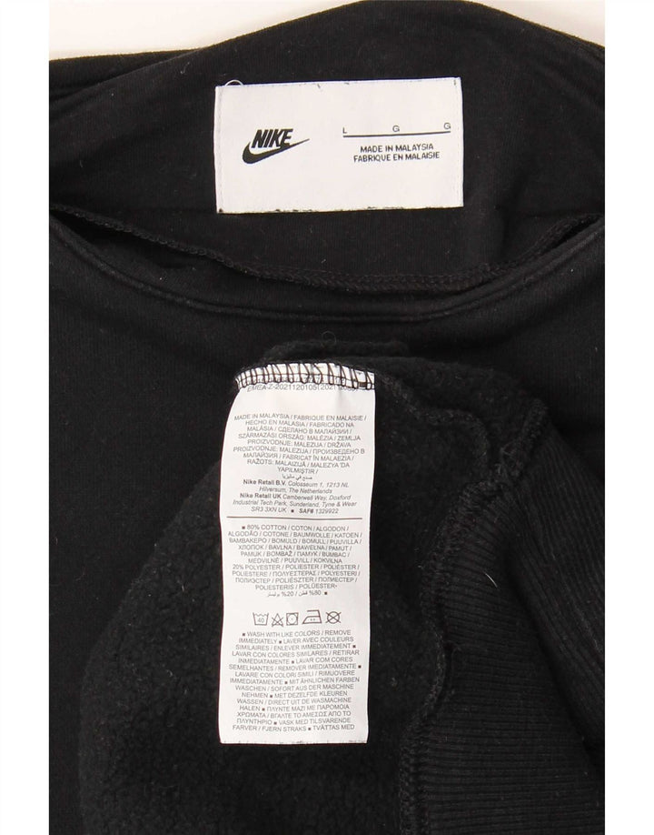 Женский джемпер оверсайз-свитшот Nike UK 16, большой черный хлопок