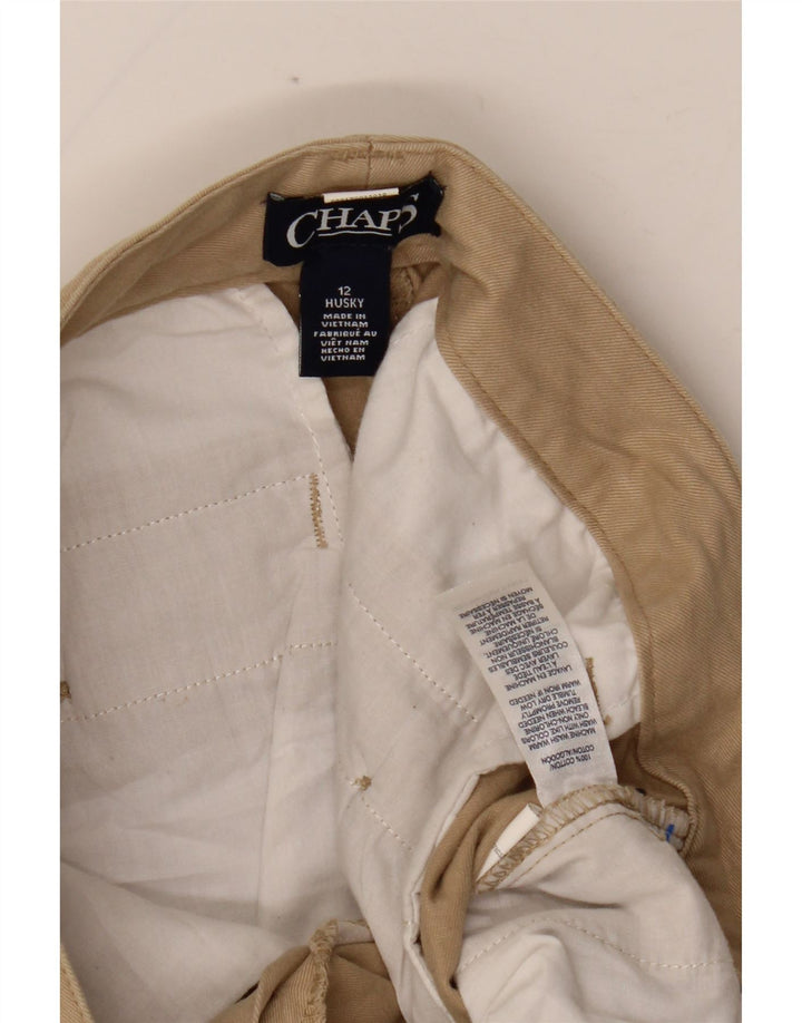 Прямые брюки-чиносы Chaps Boys Husky, 11–12 лет, W29 L26, бежевый хлопок