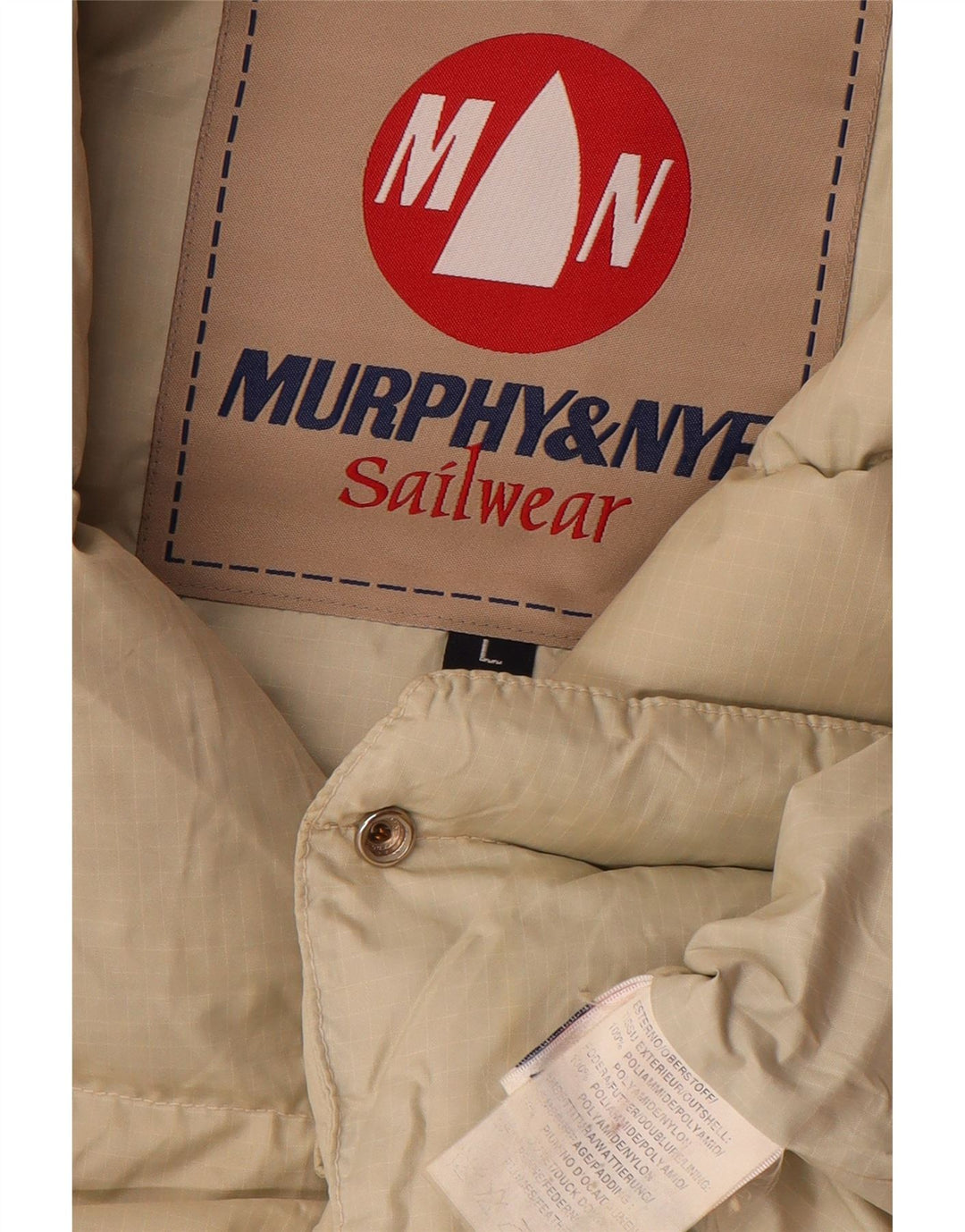Мужской утепленный жилет MURPHY & NYE Sailmakers UK 40, большой белый из полиамида