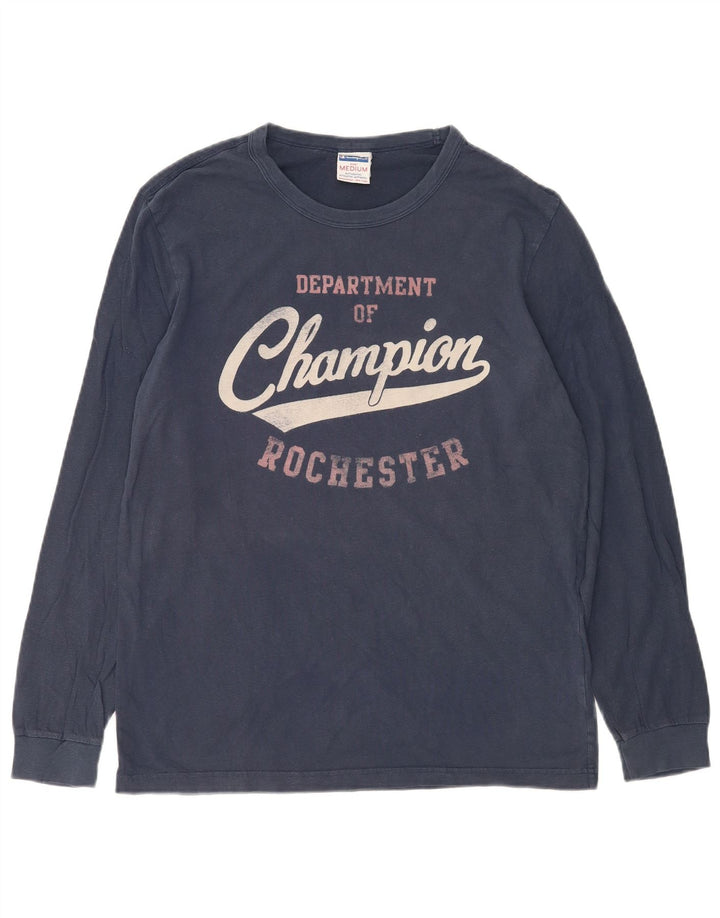 Мужской топ Champion Rochester с графикой и длинными рукавами, средний темно-синий