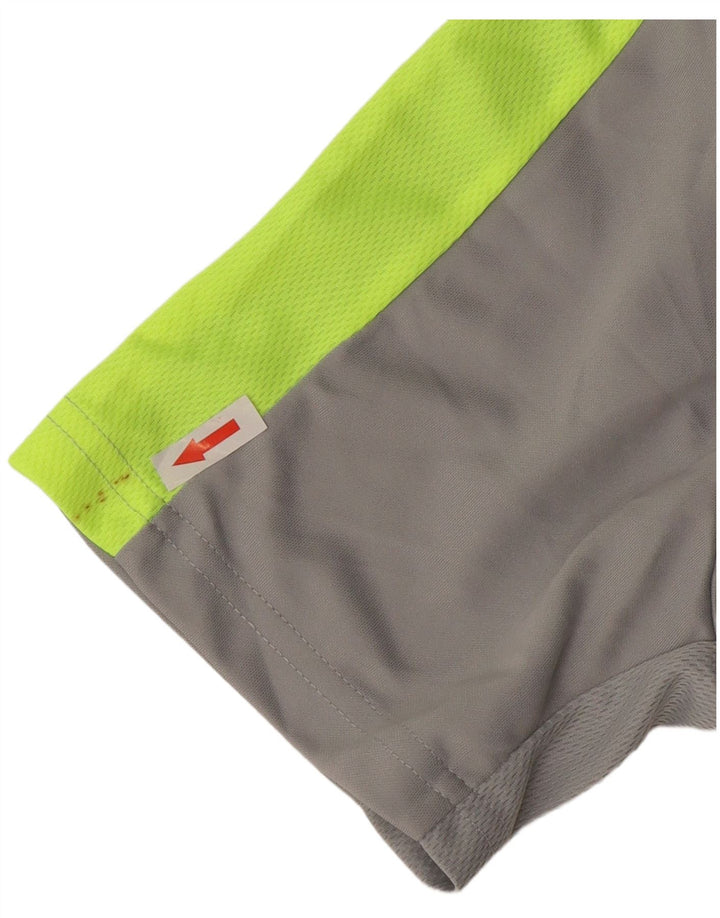 Мужская футболка Nike Dri Fit Slim Fit, большой серый полиэстер с цветными блоками
