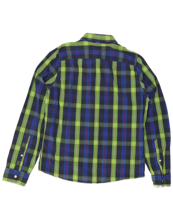 Рубашка мужская Hollister XL синяя в клетку