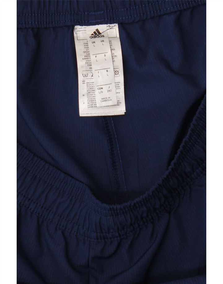 ADIDAS Mens Aeroready Sport Shorts Large  Navy Blue Polyester Vintage Adidas and Second-Hand Adidas from Messina Hembry 
