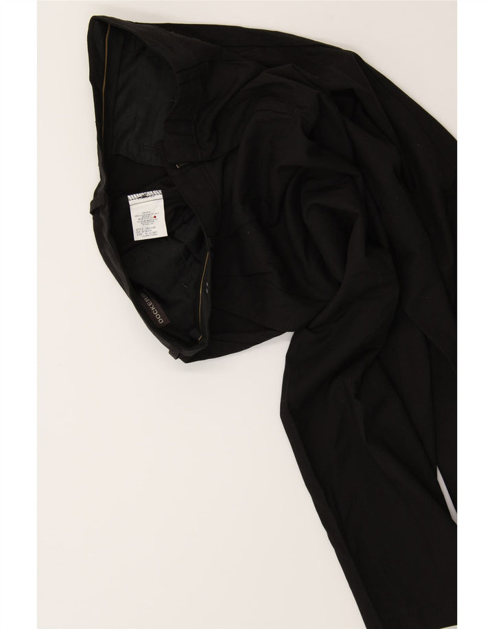 DOCKERS Womens Pegged Chino Trousers US 16 2XL W32 L25 Black Polyester Vintage Dockers and Second-Hand Dockers from Messina Hembry 