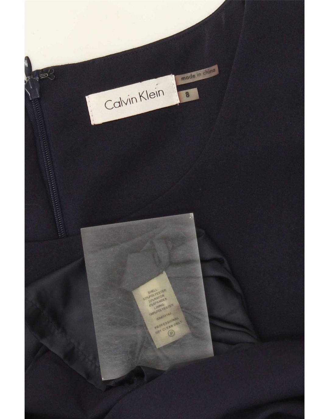 Женское платье-футляр без рукавов Calvin Klein, США 8, средний темно-синий, полиэстер