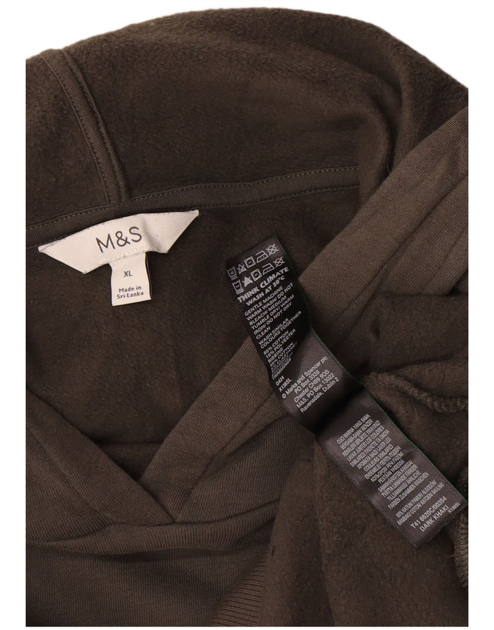 Мужской джемпер с капюшоном Marks & Spencer XL, хлопок цвета хаки