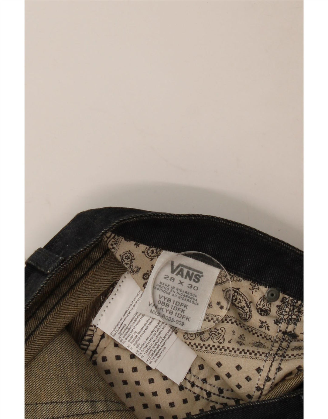 Мужские прямые джинсы Vans W28 L25 темно-синие, хлопок