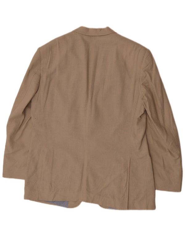 Мужской пиджак с 2 пуговицами Marks & Spencer UK 42, большой, бежевый, льняной