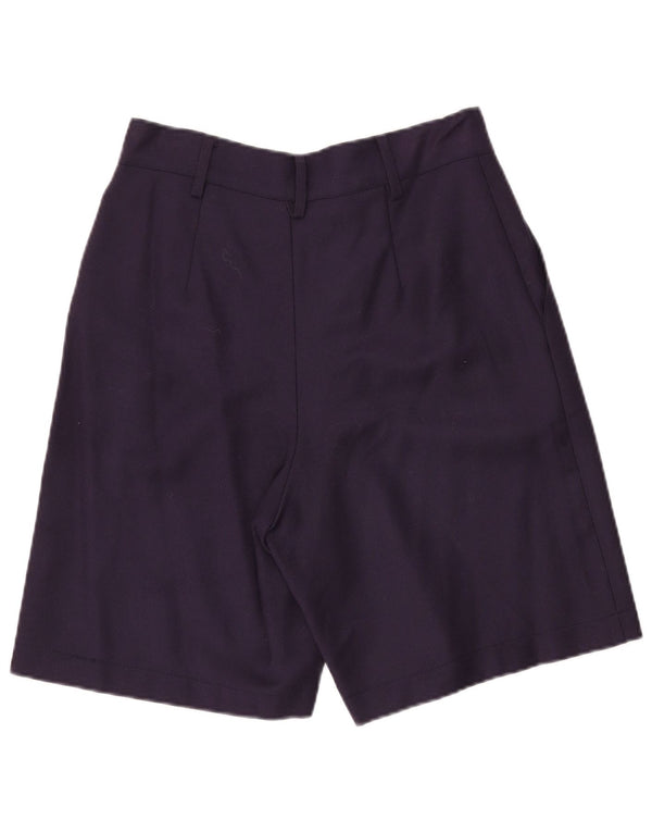 Винтажные женские повседневные шорты с высокой талией IT 46, большие W28, темно-синие, шерстяные