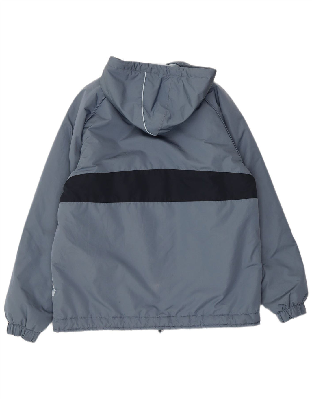 Мужская куртка-анорак Ellesse с капюшоном UK 38, средний серый полиэстер с цветными блоками
