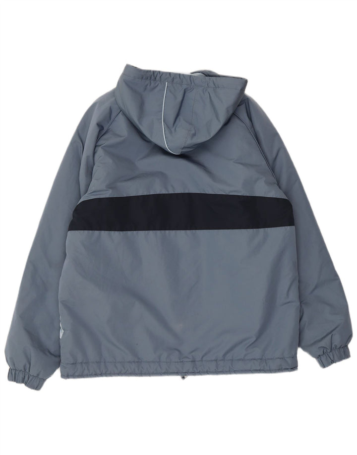 Мужская куртка-анорак Ellesse с капюшоном UK 38, средний серый полиэстер с цветными блоками