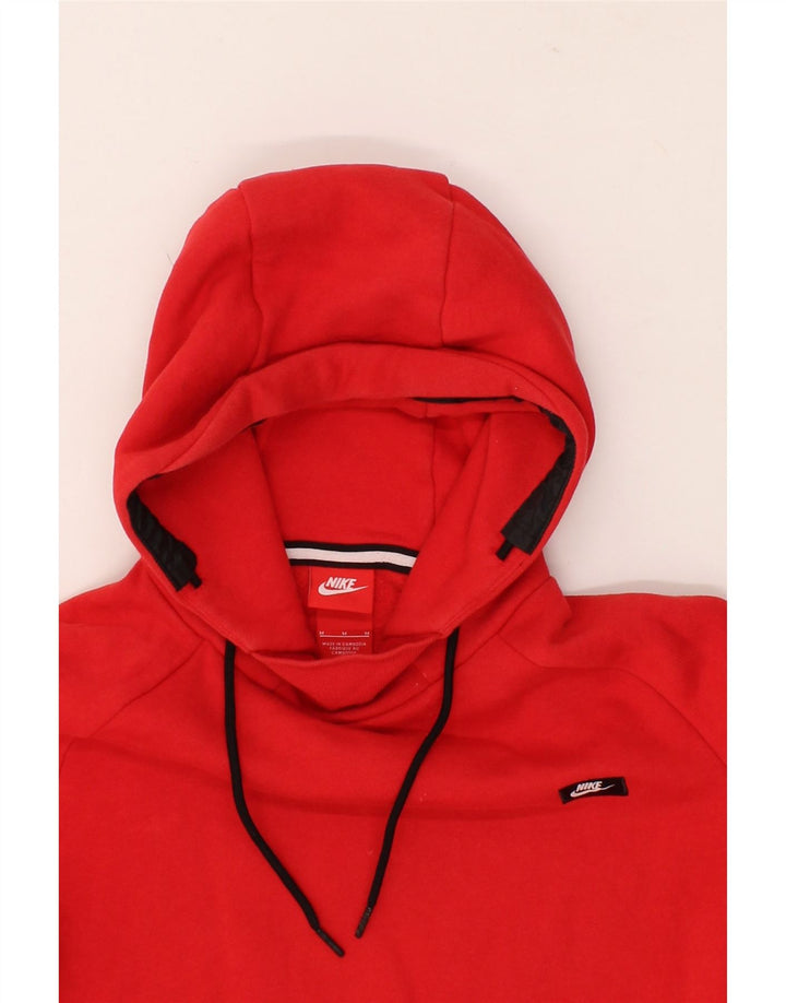 Мужской джемпер с капюшоном NIKE, средний красный, хлопковый