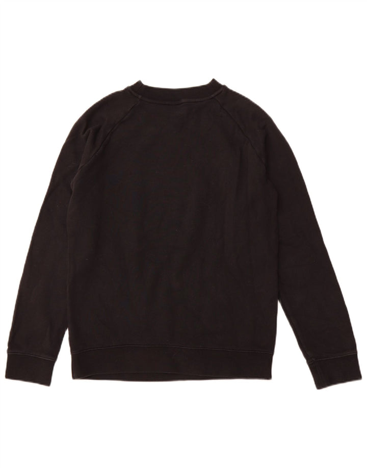 Женский свитер с рисунком ADIDAS UK 10, маленький черный хлопковый джемпер