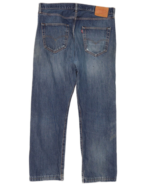 Мужские прямые джинсы Levi's 501 W36 L30 синие, хлопок