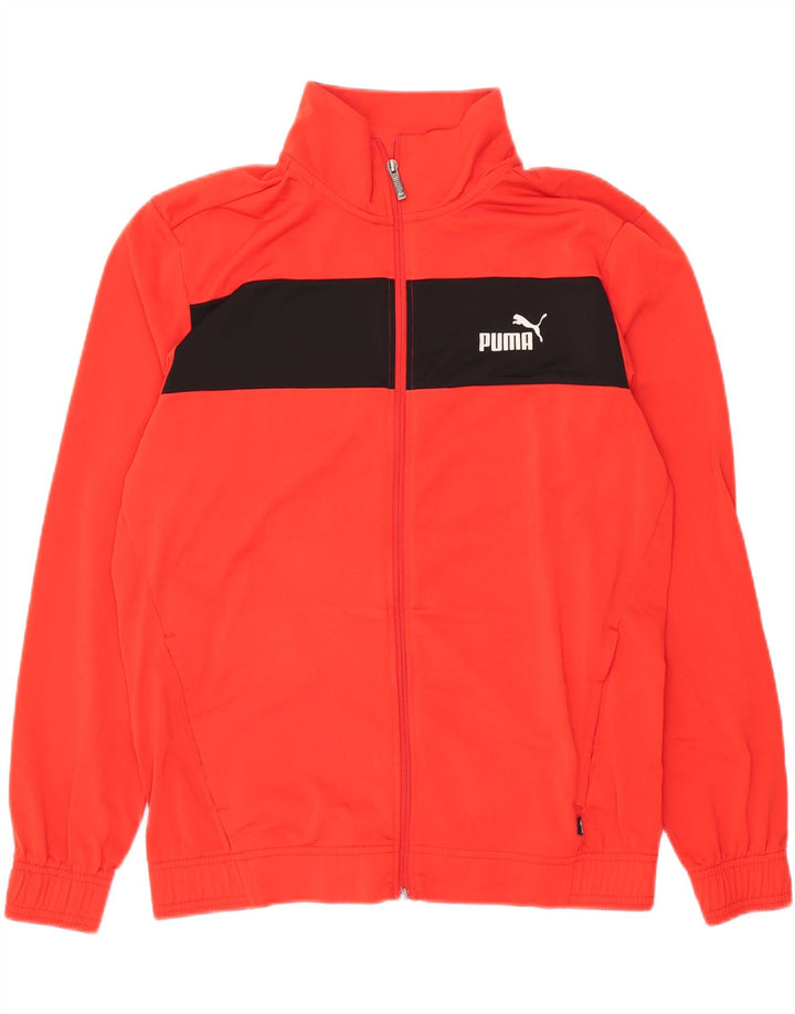 PUMA Mens Graphic Tracksuit Top Jacket Large Red Colourblock Polyester Vintage Puma and Second-Hand Puma from Messina Hembry 