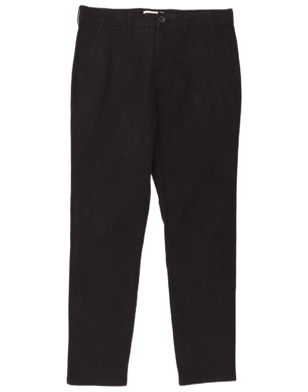 Мужские брюки-чиносы Marks & Spencer W32 L31, черные, хлопковые