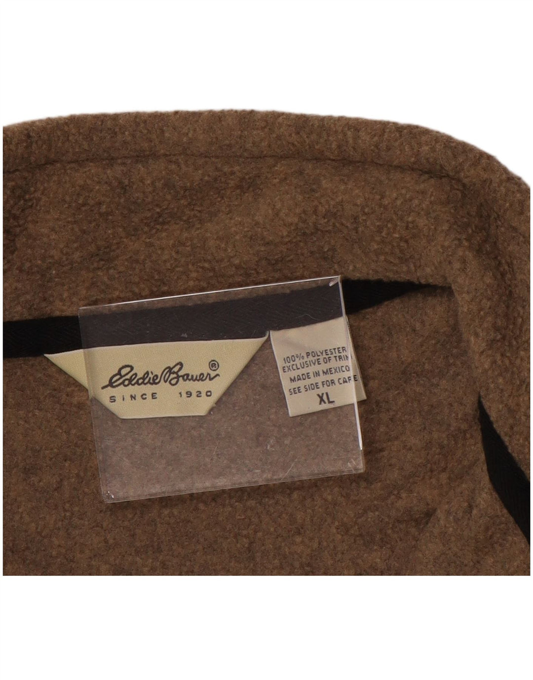 Мужской флисовый джемпер EDDIE BAUER XL, коричневый, полиэстер