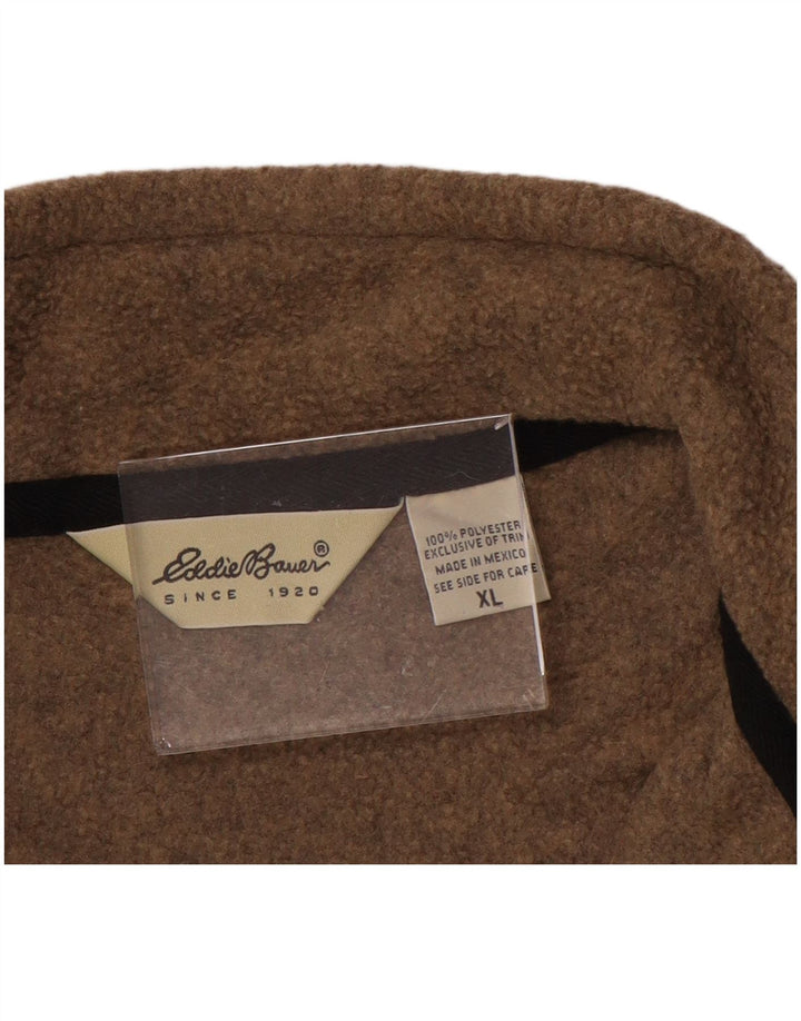 Мужской флисовый джемпер EDDIE BAUER XL, коричневый, полиэстер