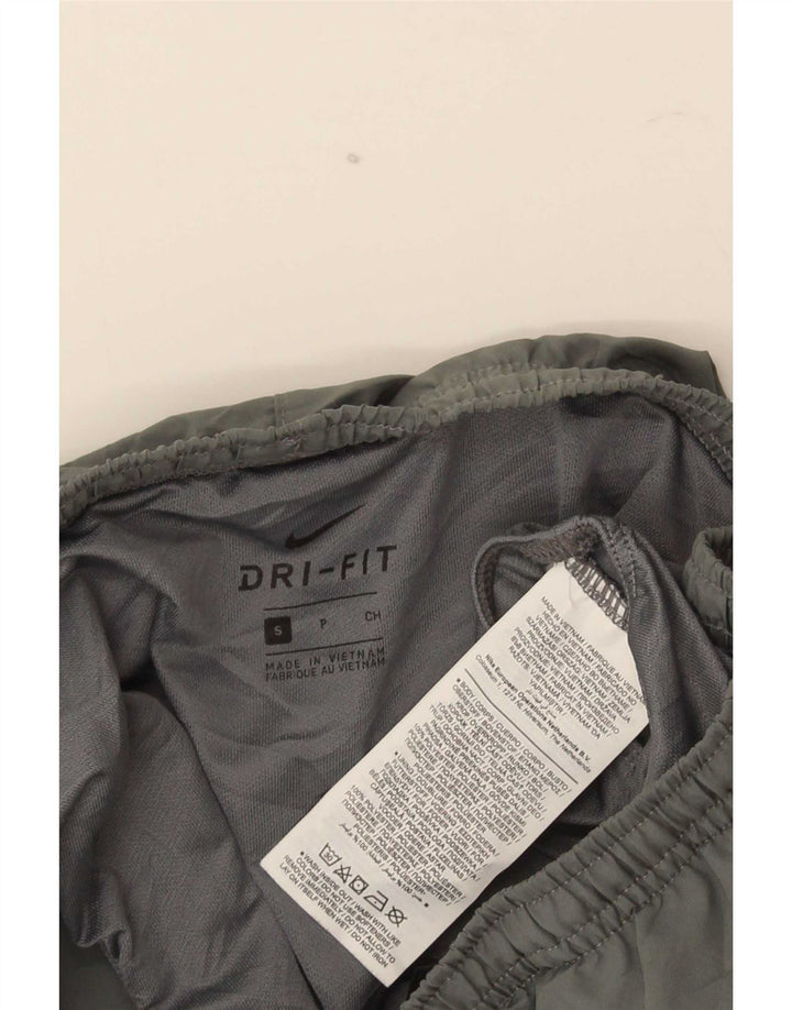 Мужские спортивные шорты Nike Dri Fit, маленькие серые, полиэстер с цветными блоками