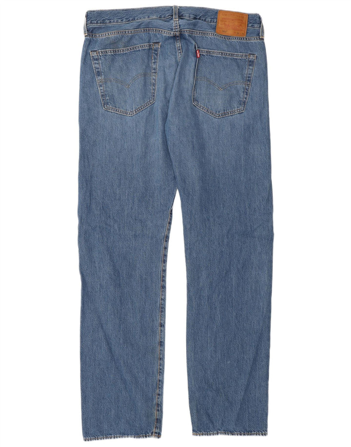 Мужские прямые джинсы Levi's 501 W36 L34 синие, хлопок