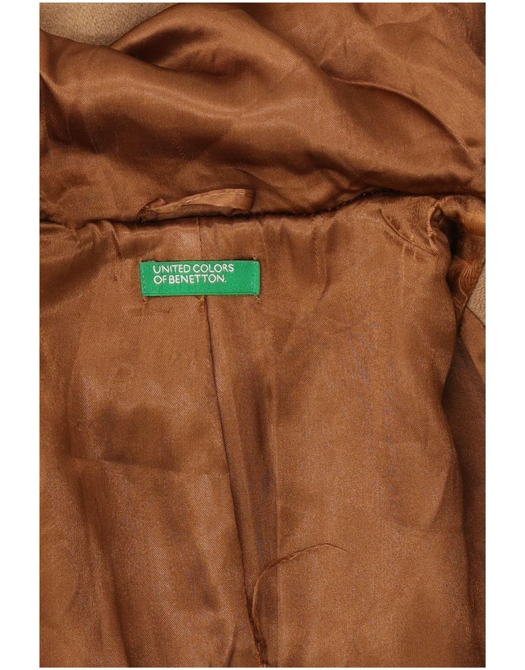 Женский дафлкот с капюшоном Benetton UK 10, маленький бежевый