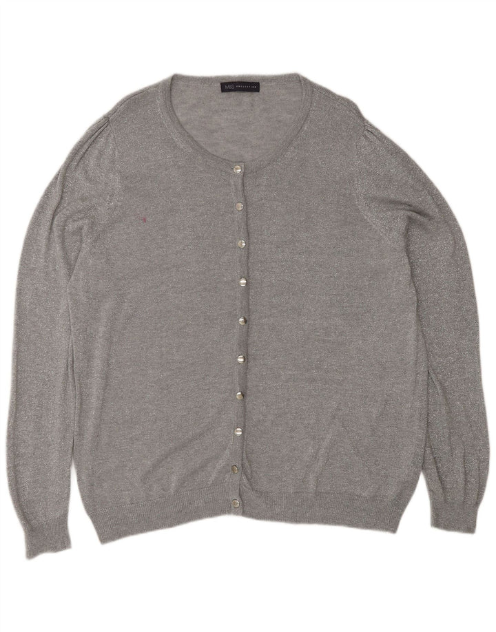 Женский кардиган Marks & Spencer UK 20 2XL Серый полиамид