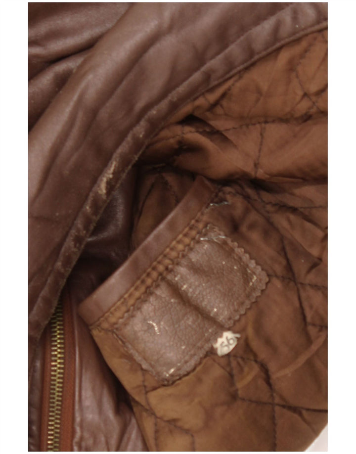 Куртка мужская кожаная VINTAGE IT 56 3XL Коричневая