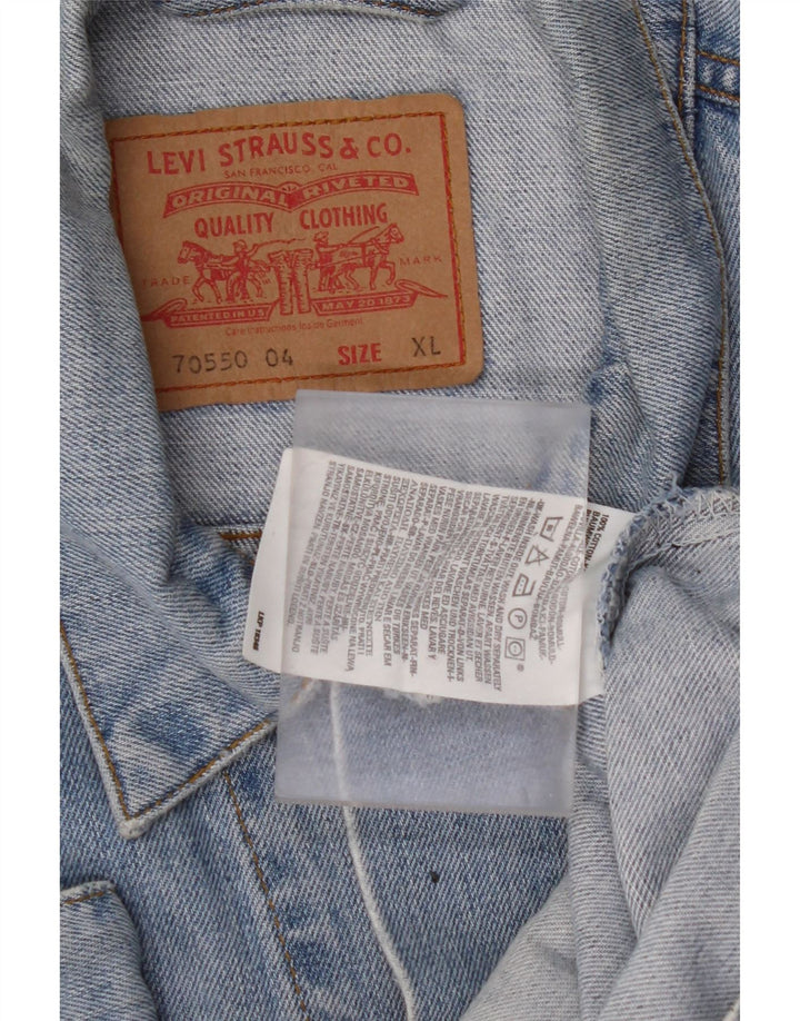 Мужская джинсовая куртка LEVI'S UK 42 XL, синяя, хлопок