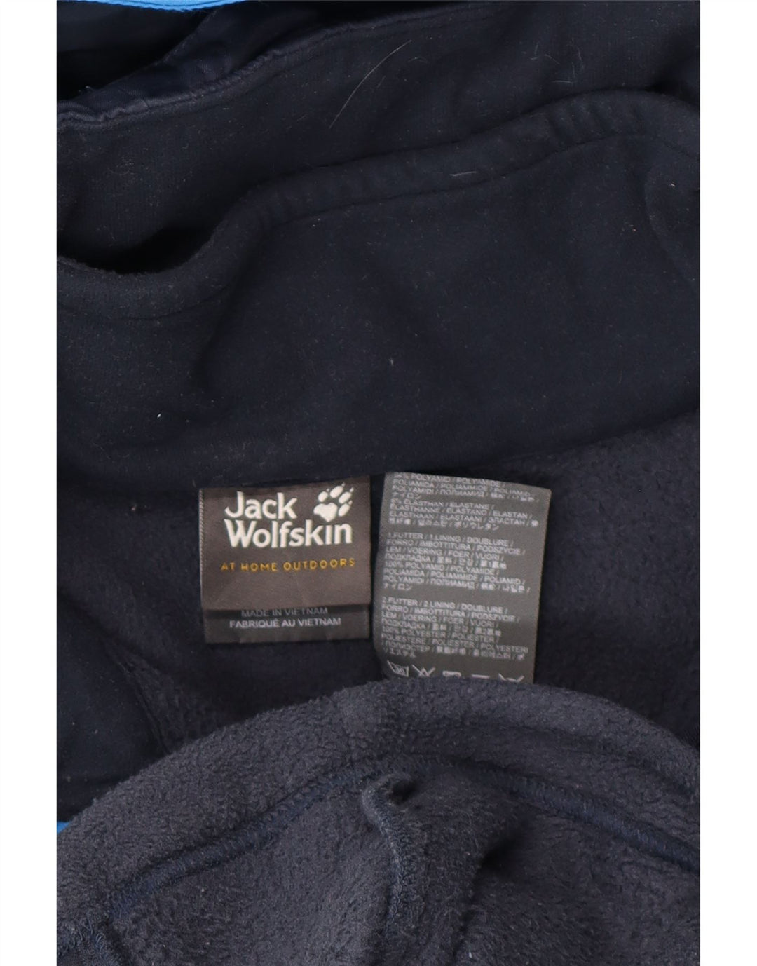 Мужская дождевик с капюшоном Jack Wolfskin UK 40, большой синий полиамид