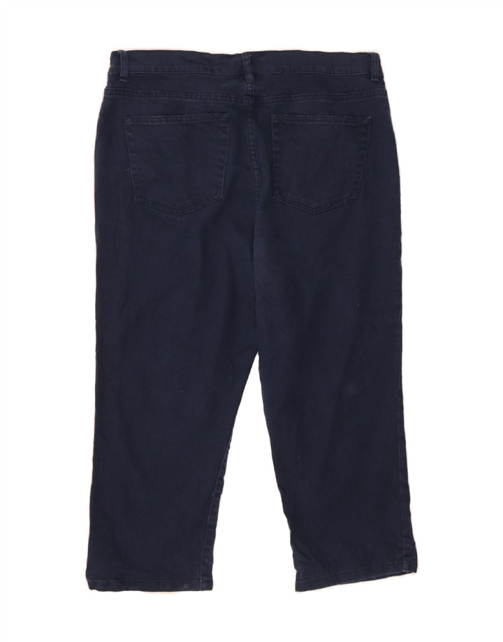 CHAPS Womens Capri Jeans US 10 Large W32 L21 Navy Blue Cotton Vintage Chaps and Second-Hand Chaps from Messina Hembry 