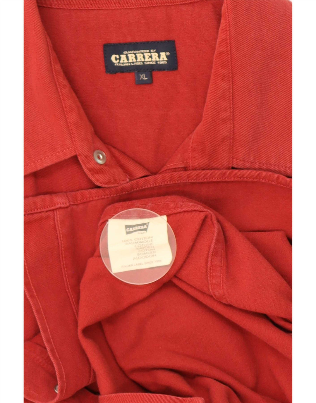 Мужская рубашка Carrera XL красная, хлопок