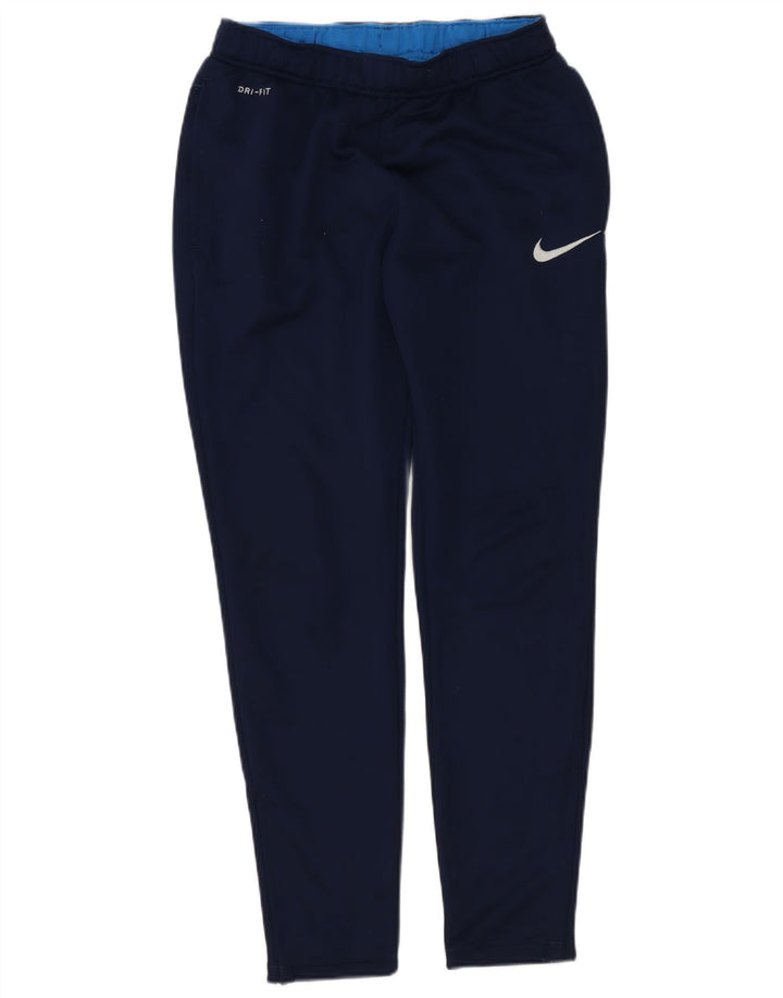 Мужские спортивные брюки Nike Dri Fit среднего размера, темно-синие, полиэстер