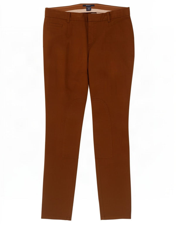 Женские брюки-чиносы скинни Gant UK 16, большие W36 L33, коричневые, хлопковые