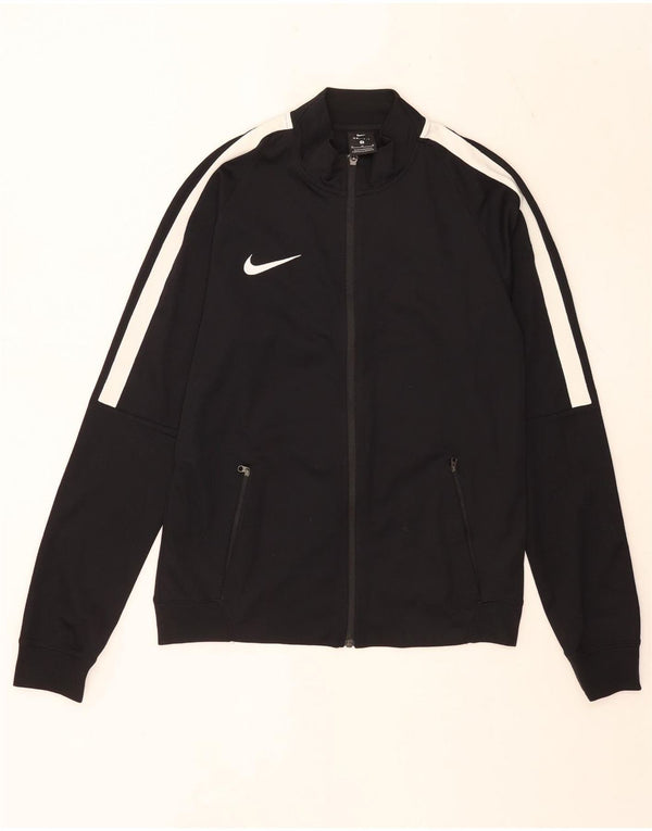 Мужская спортивная куртка Nike Dri Fit, верхняя куртка, средний черный, спортивная с цветными блоками