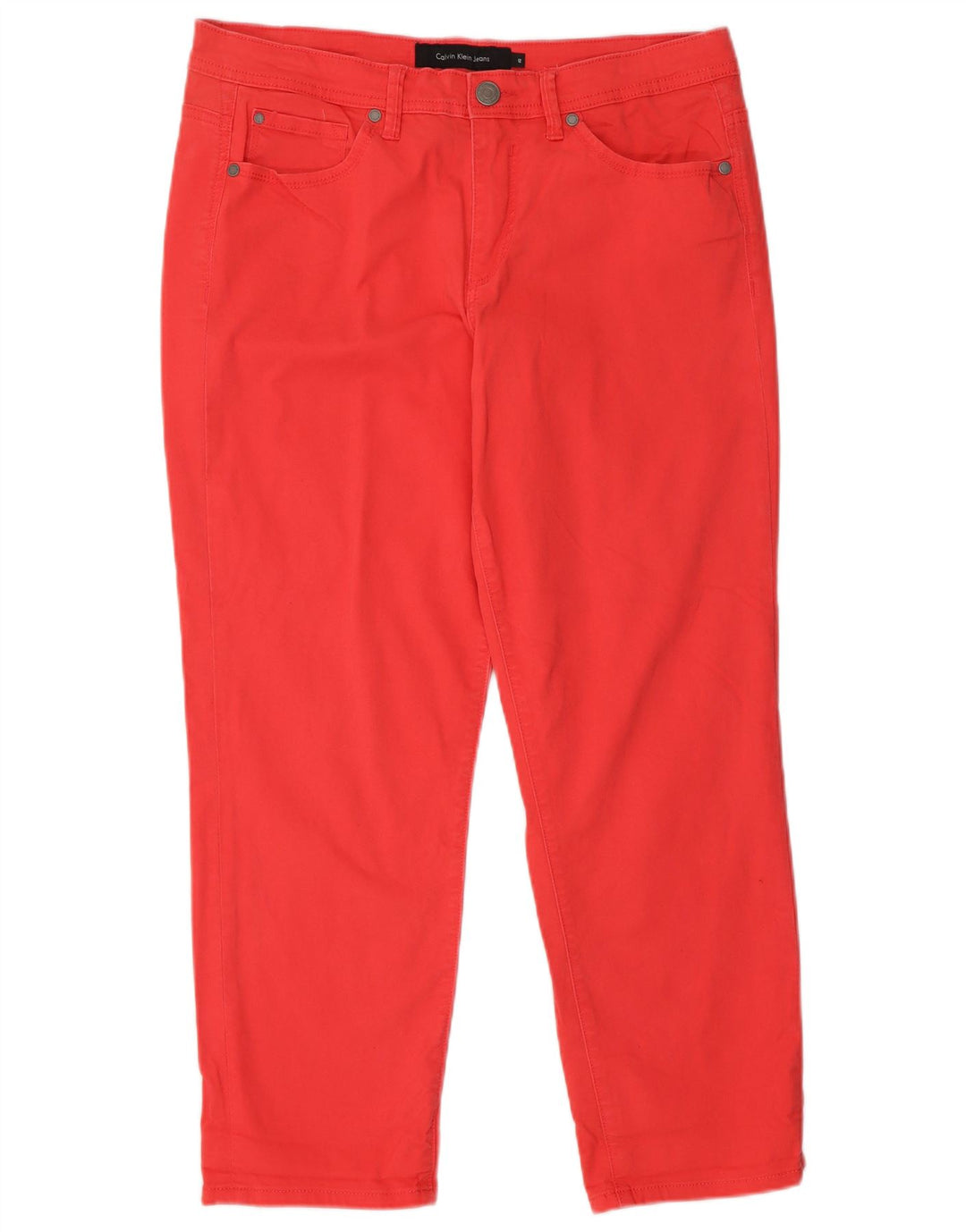 Женские узкие джинсы CALVIN KLEIN США 12, большие W32 L27, красные