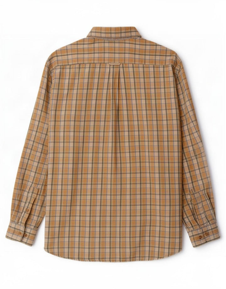 Мужская рубашка Barbour XL в желтую клетку из хлопка