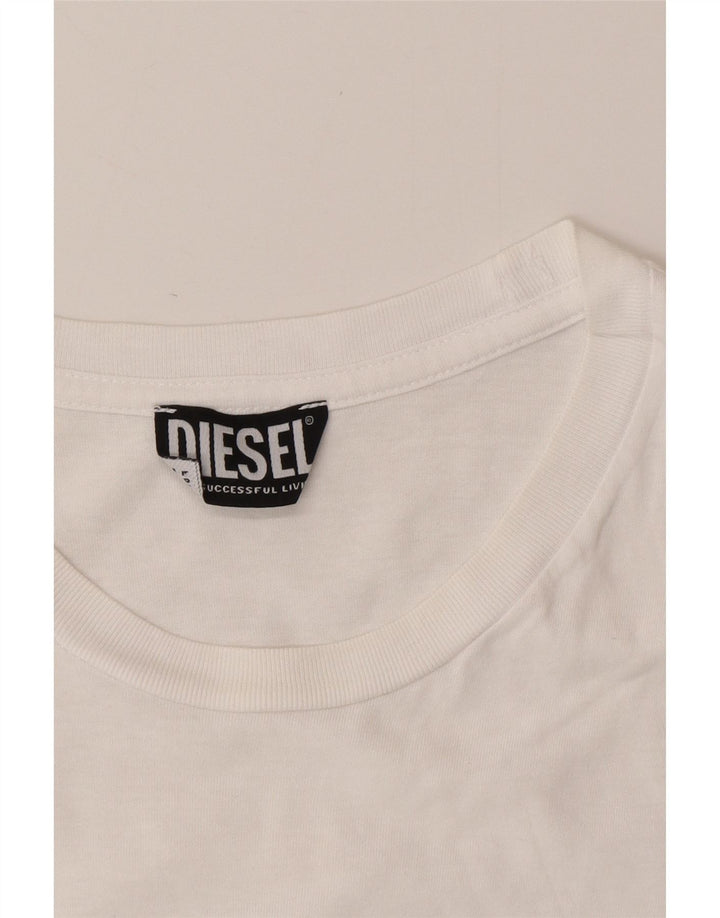 Мужская футболка с рисунком DIESEL, средний белый цвет