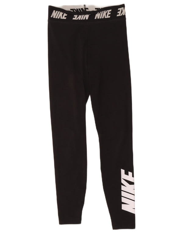 Женские леггинсы с рисунком Nike UK 10, маленькие черные полиэстер