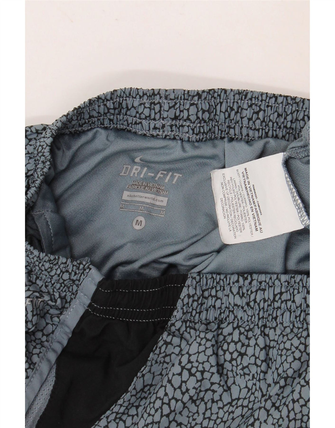 Женские спортивные шорты NIKE Dri Fit UK 12, средний синий цвет, полиэстер с цветными блоками