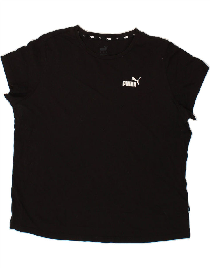 PUMA Womens T-Shirt Top UK 20 2XL Black Vintage Puma and Second-Hand Puma from Messina Hembry 