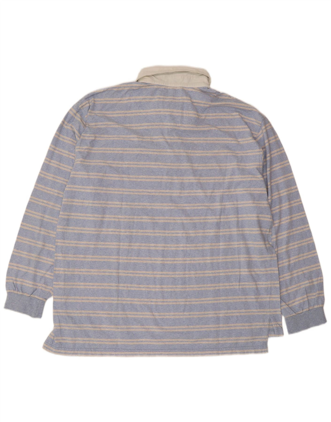 Мужская рубашка поло Slam с длинным рукавом 2XL, хлопковая синяя полоска