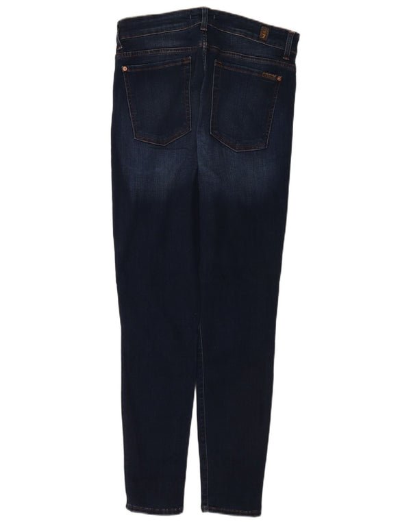 Женские джинсы скинни 7 For All Mankind W32 L28 Темно-синие, хлопок