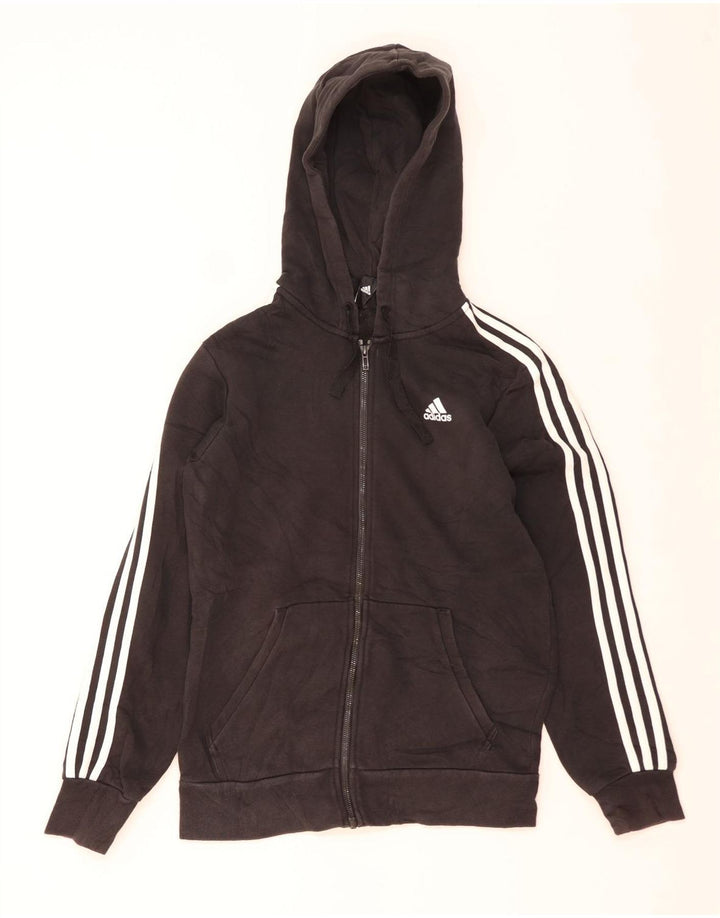Женский свитер с капюшоном на молнии Adidas UK 14, средний черный