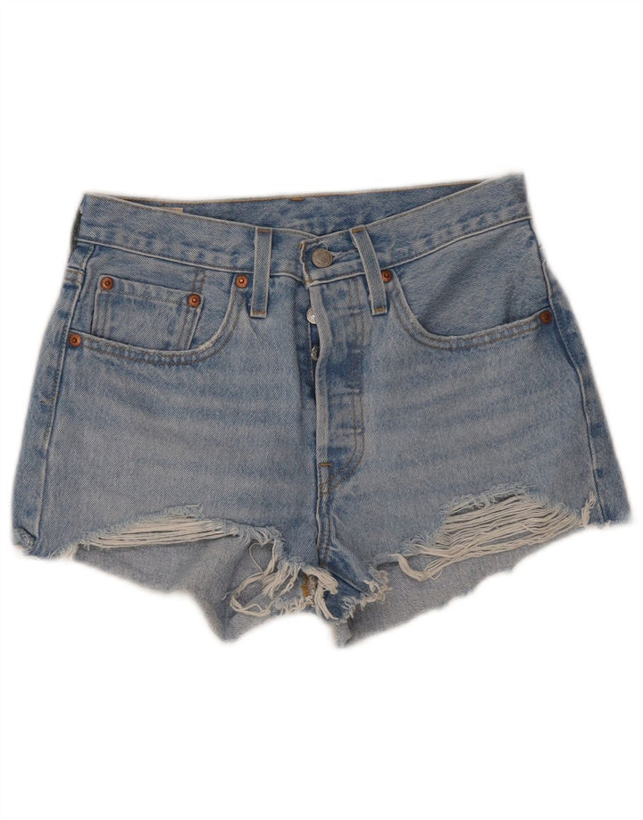 Женские джинсовые шорты Levi's 501 W26, маленькие синие, хлопок