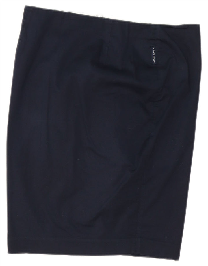 Женская прямая юбка Armani EU 40 Medium W30 Темно-синяя, хлопок